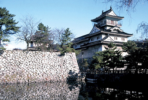 富山城・石垣と模擬天守（イメージ）