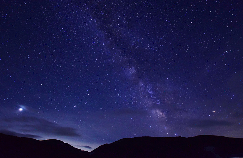 滞在するからこそ体験できるアルペンルートの星空(イメージ)