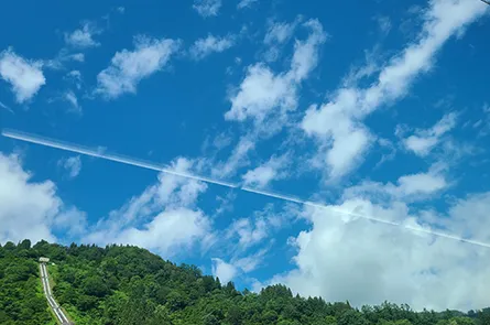 新潟県に入ると良いお天気に