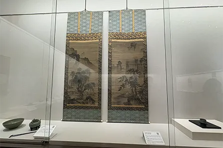 伝 戴進（たいしん）作 李白観瀑図・周茂叔愛蓮図（りはくかんばくず・しゅうもしゅくあいれんず）