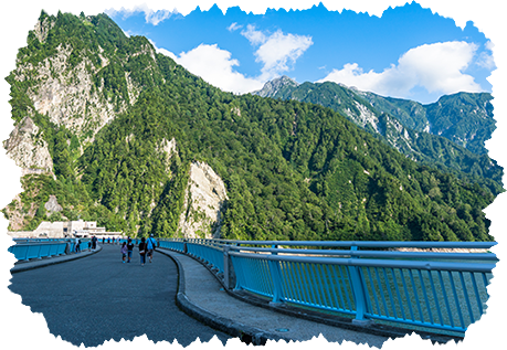 黒部湖 湖畔遊歩道（イメージ）