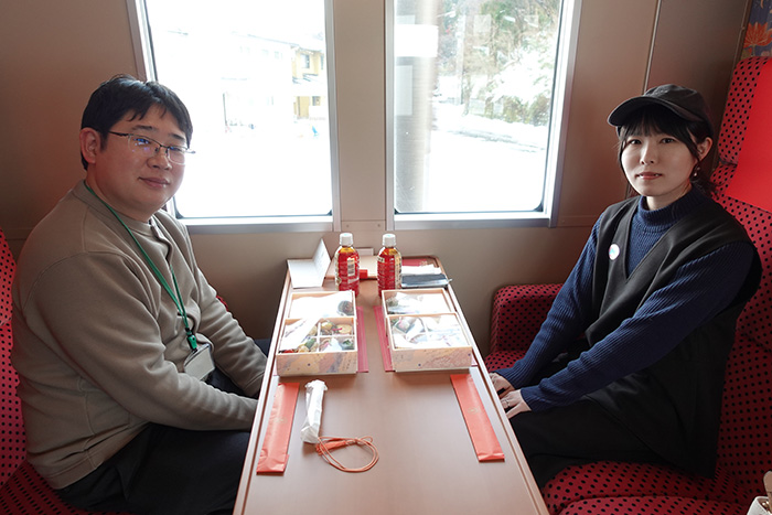 観光列車『花嫁のれん』での軽食