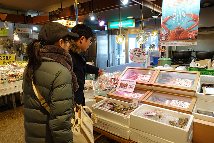 能登食祭市場での買い物