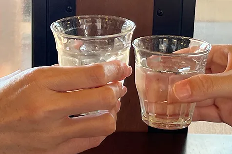 ウェルカムドリンクで乾杯