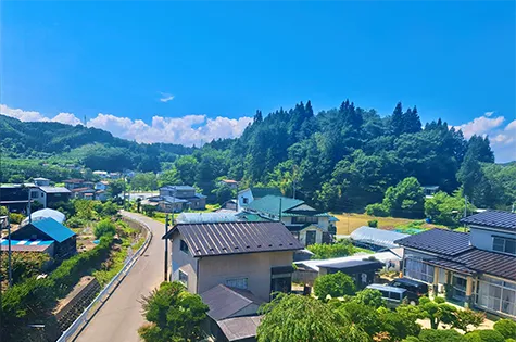 久慈駅手前の地域の様子