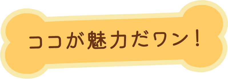 ココが魅力だワン!