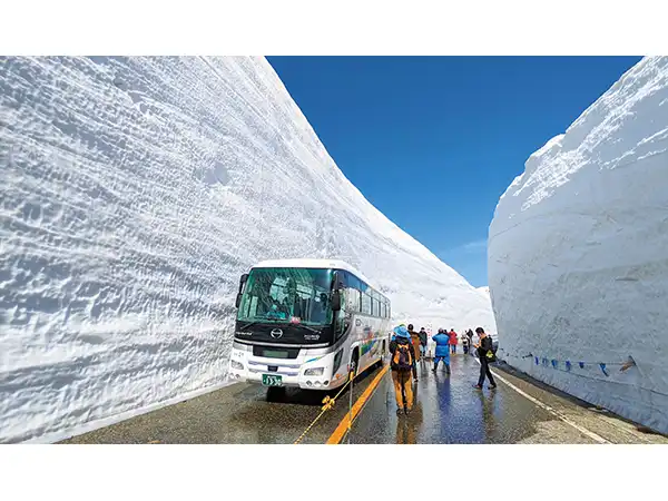 目の前に広がる圧巻の雪壁／雪の大谷ウォーク（イメージ） 期間：2025年4月15日（火）〜6月25日（水）（予定）